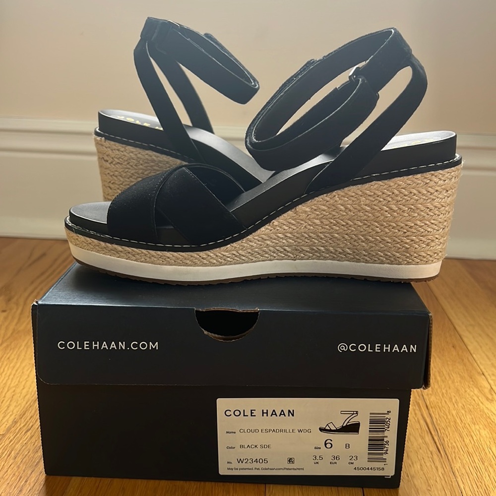 Cole haan cloudfeel espadrille wedge- size 6. New without tags.